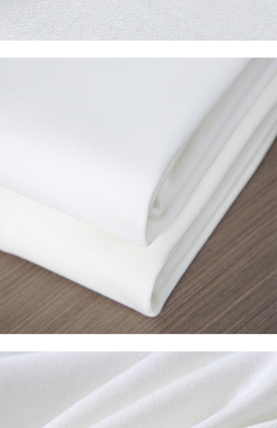 Thumbnail: Black White GSM 500g Heavy-duty Pure Cotton T-shirt Thickened Threaded Round Nec