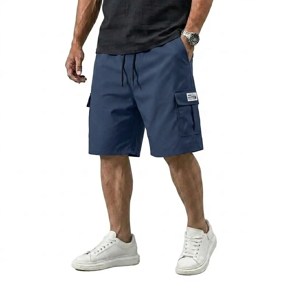 Thumbnail: Multi-Pocket Cargo Short Pants Summer Knee Pants Jogging Gym Man Casual Work Sho