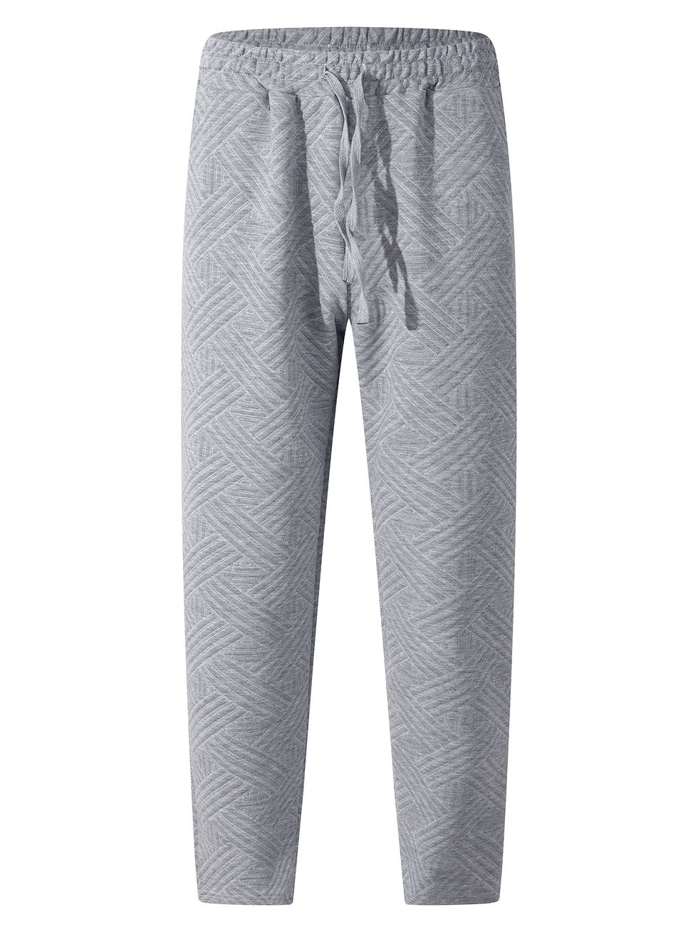 Thumbnail: Men's geometric texture wide-leg pants, featuring an elastic waistband with an a
