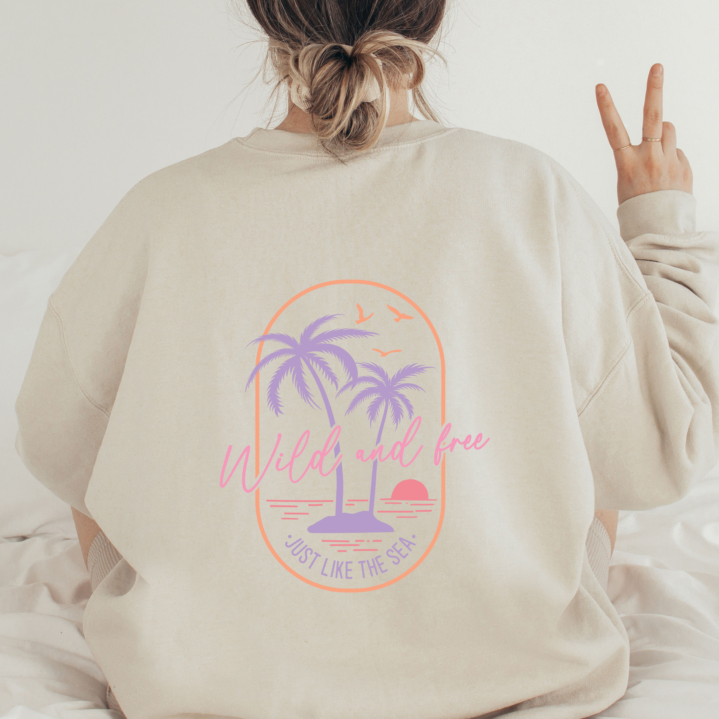 DTF Transfer - Wild and Free Just Like the Sea