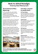 Back to School Reminiscing - Activity Pack