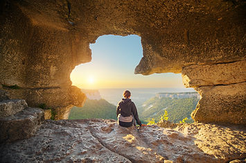 Woman in mountain.