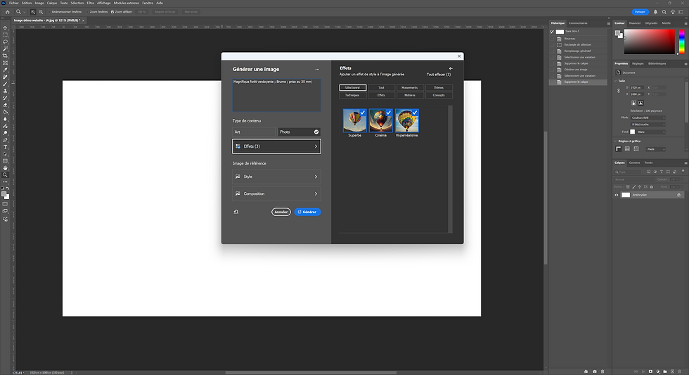 Logiciel Photoshop.