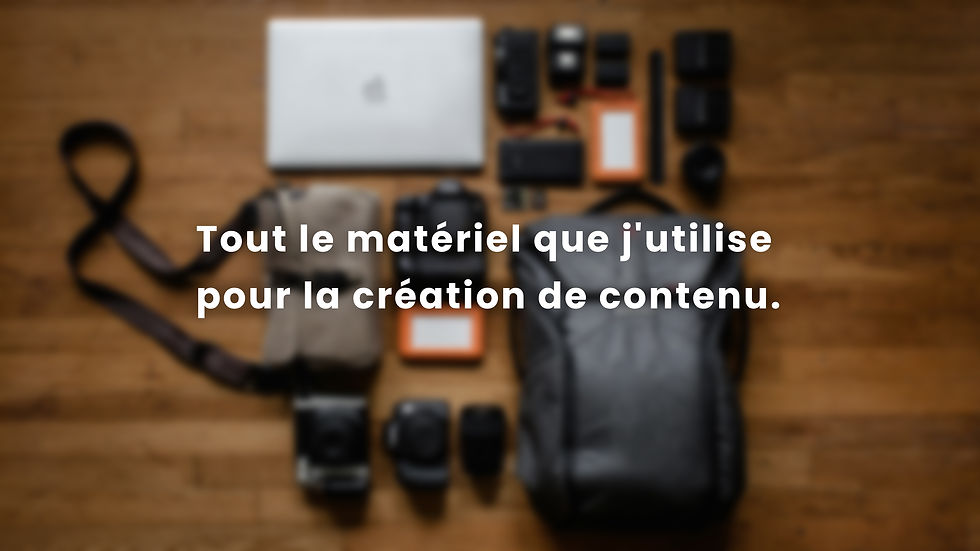 Matériel pour création de contenu