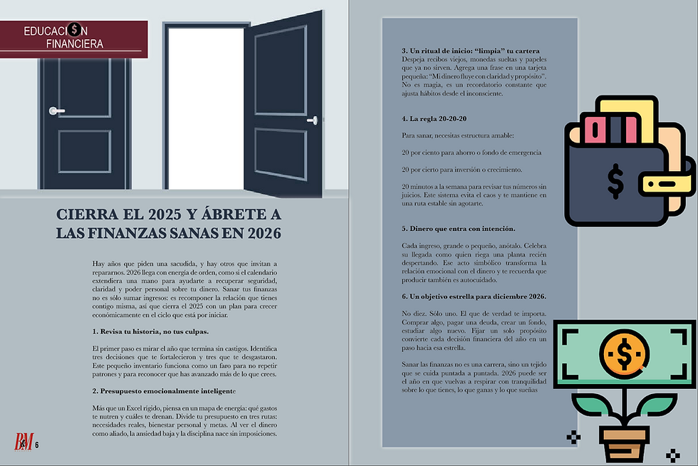 Cierra el 2025 y ábrete a las finanzas sanas en 2026