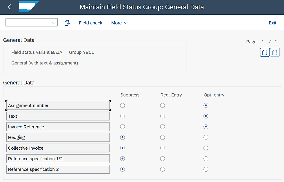 Field Status Variant