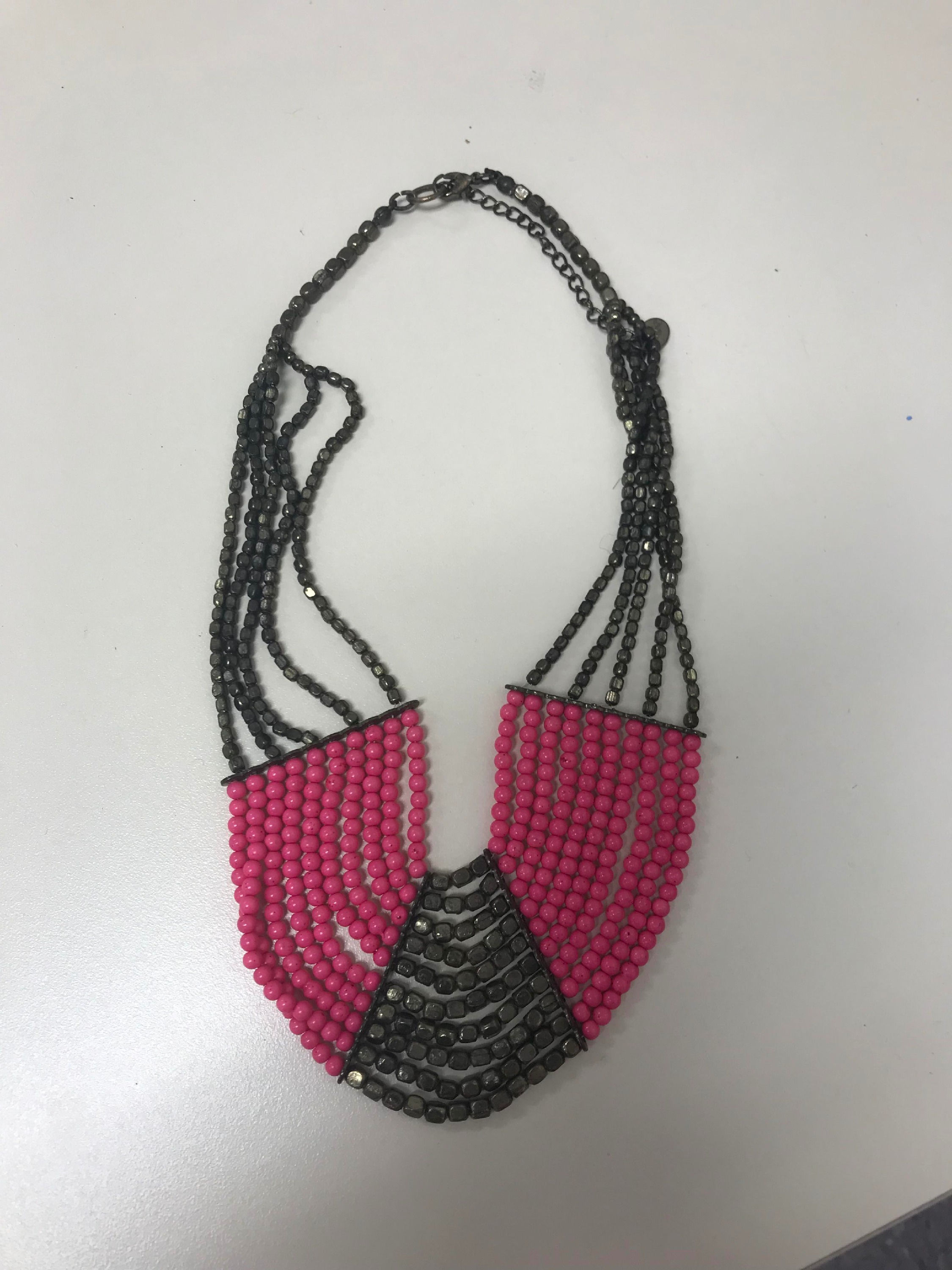 Black and Pink Choker-style Necklace