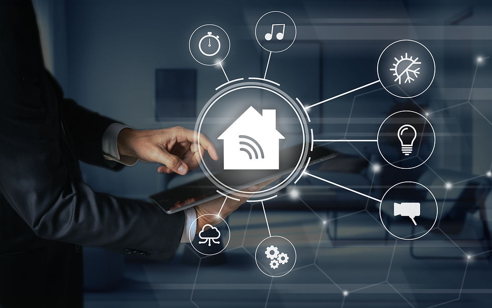 AI in smart home automation. Artificial Intelligence technology to monitor appliances. Iot