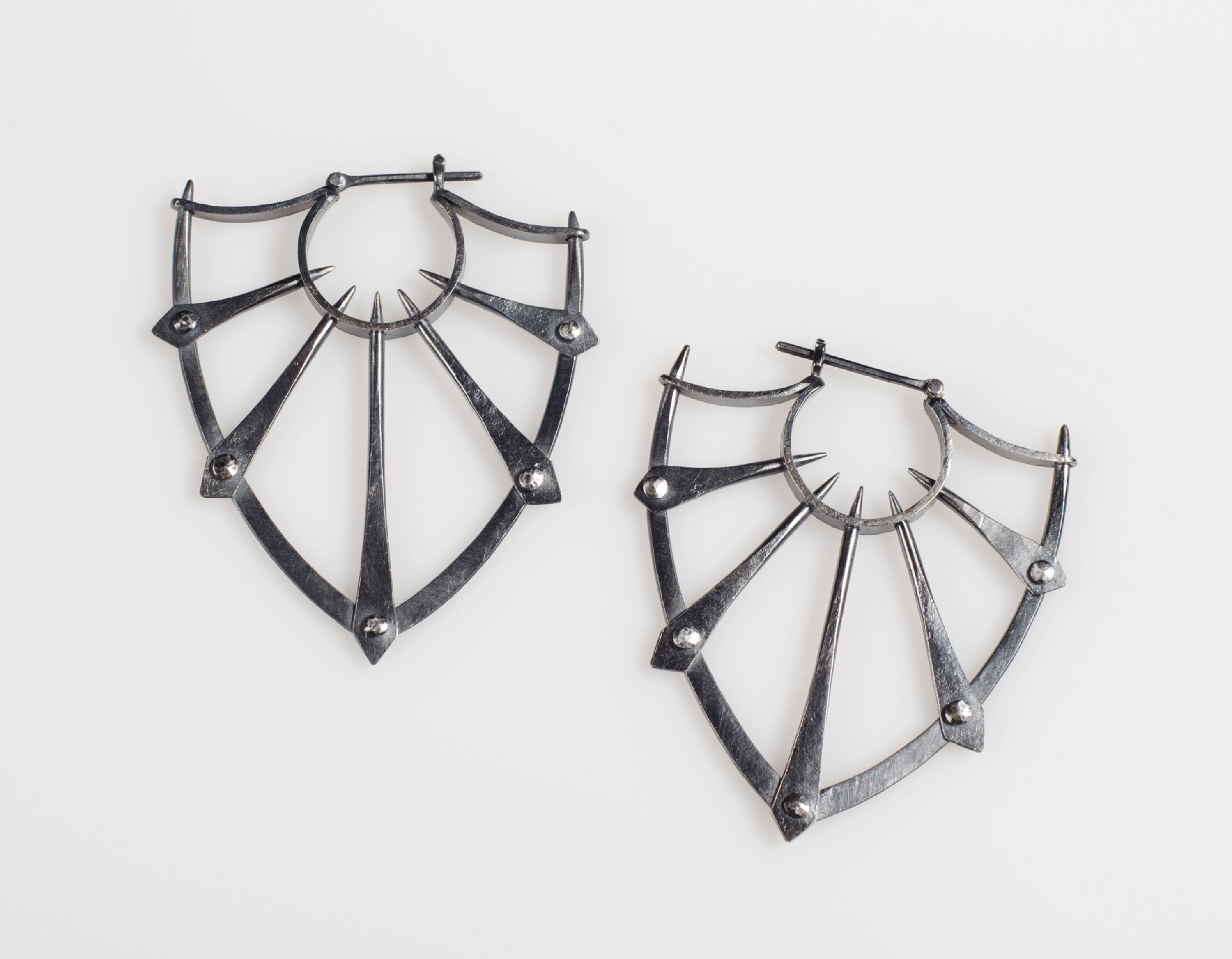 E202 Crescent Shield earrings