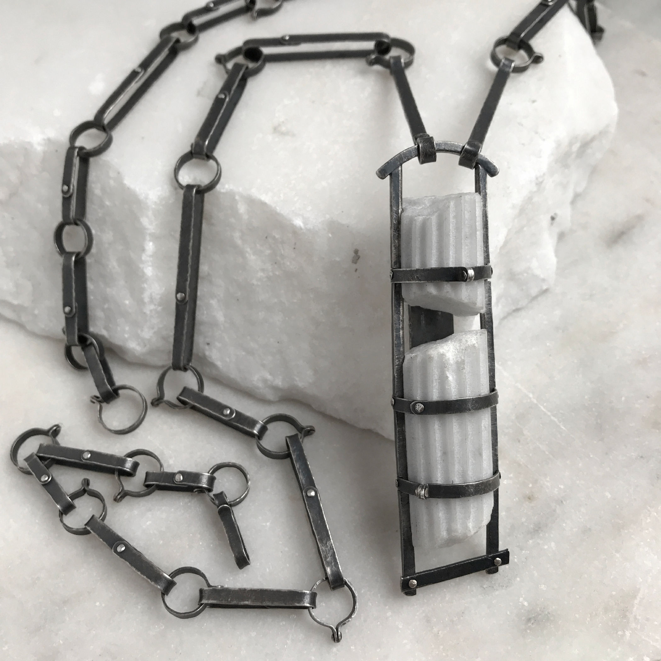 Trapped Column Chain Necklace (SOLD)