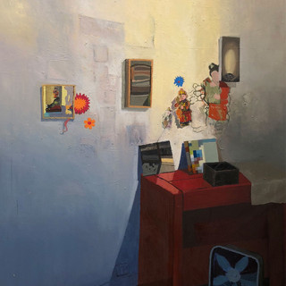 Haunted Hive lV, 2016, Oil on Canvas, 42" x 36"