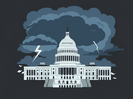 Storm clouds over the Capitol Building DC