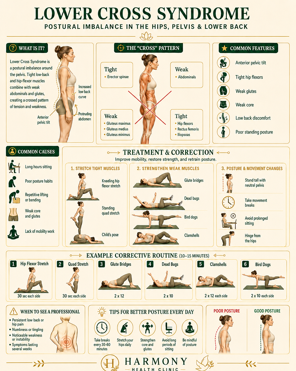 Lower Cross Syndrome / Anterior Pelvic Tilt Infographic