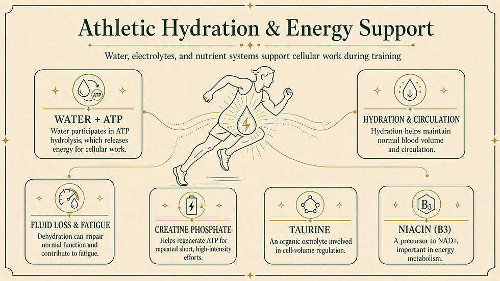 How does electrolytes affect athletic hydration and energy support?