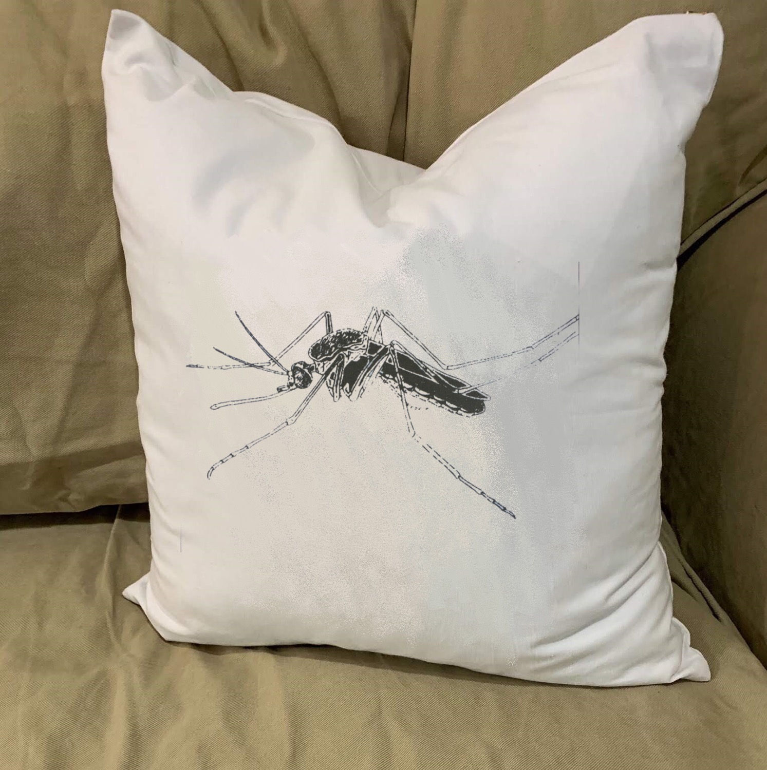 MOSQUITO PILLOW WITH FEATHER INSERT
