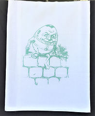HUMPTY DUMPTY TEA TOWEL / BURP CLOTH AQUA