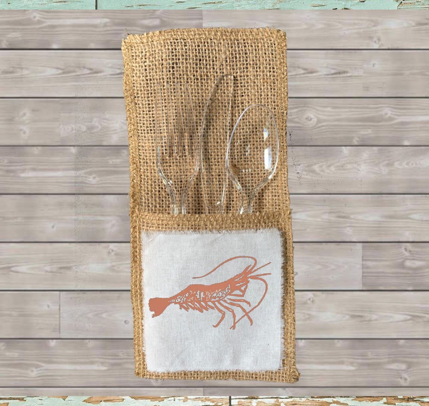 SHRIMP CUTLERY POUCHES Pack of 8