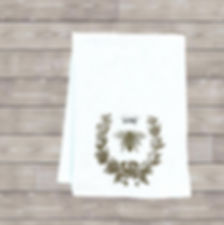 NAPOLEONIC BEE WITH CROWN TEA TOWEL