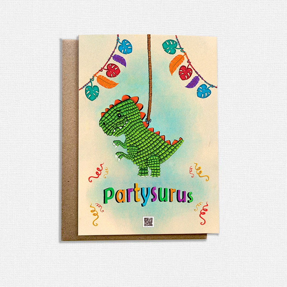 Dinosaur Piñata Card