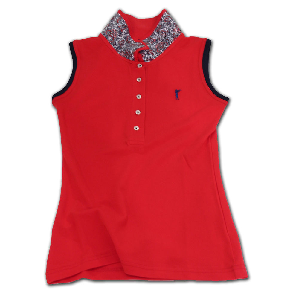 Miniature : Polo Sans Manche Rouge