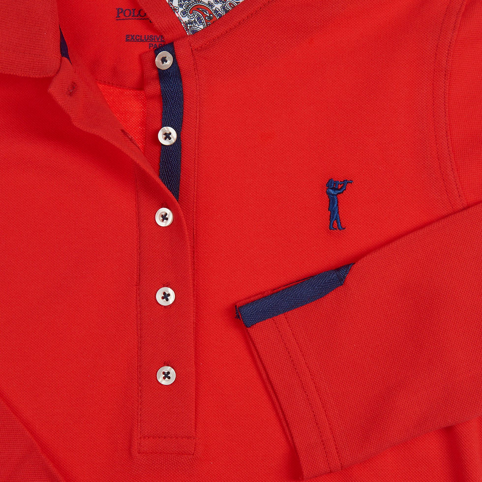 Miniature : Polo 3/4 Rouge