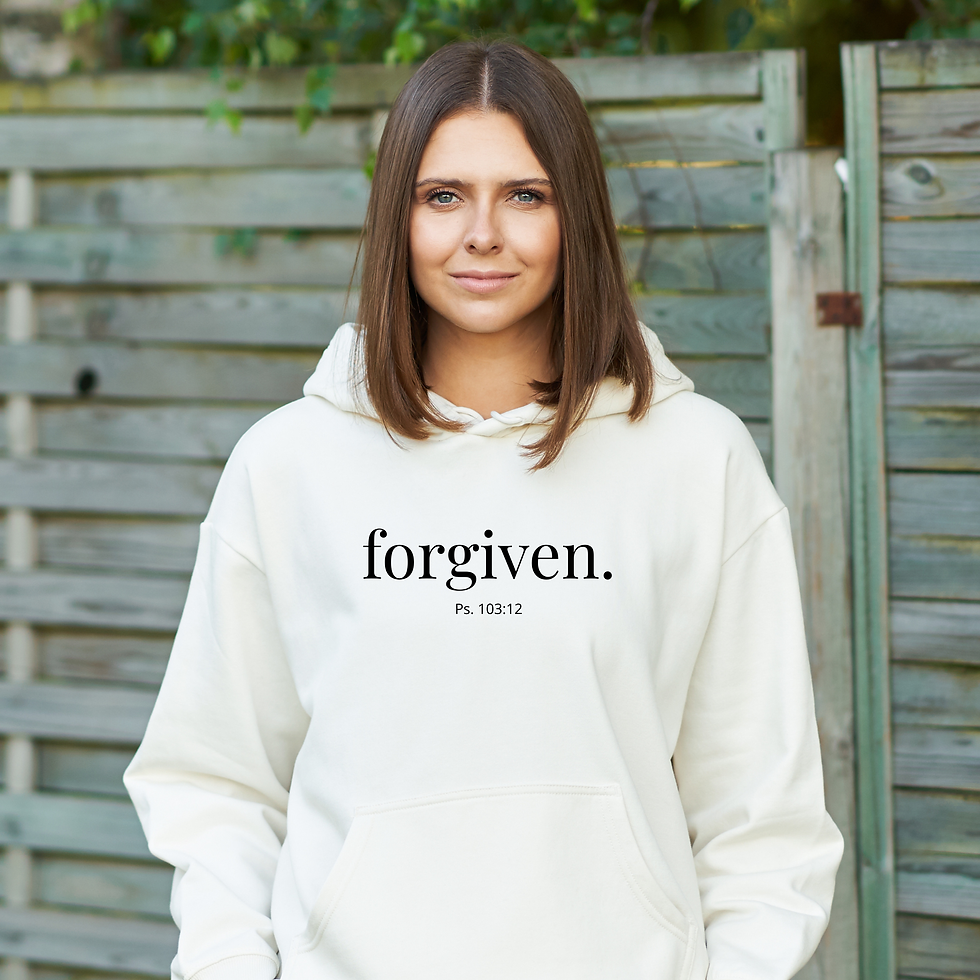 Forgiven Psalm 103:12 Hoodie | Christian Faith Hoodie | Bible Verse Apparel