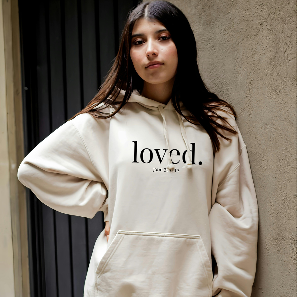 Loved John 3:16-17 Hoodie | Christian Faith Hoodie | Bible Verse Apparel