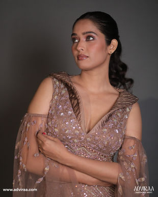 Unveiling Elegance: Styling the Designer Heavy Brown Lehenga for Siders | Adviraa