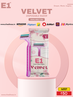 E1 Velvet - Disposable 3 Blade Razor