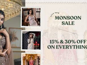 Let It Rain Royalty: Adviraa's Monsoon Sale is LIVE | Flat 15% & 30% OFF on All Outfits!