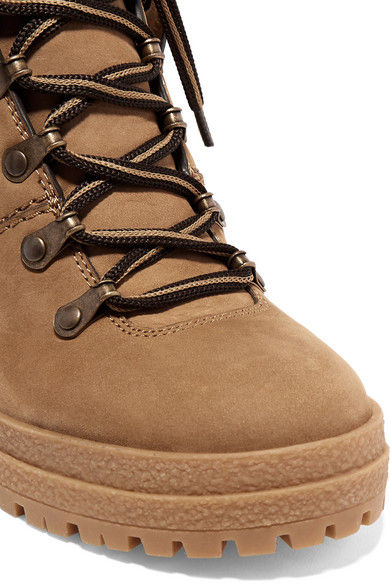 Thumbnail: SEE BY CHLOÉ - Leather-trimmed suede ankle boots