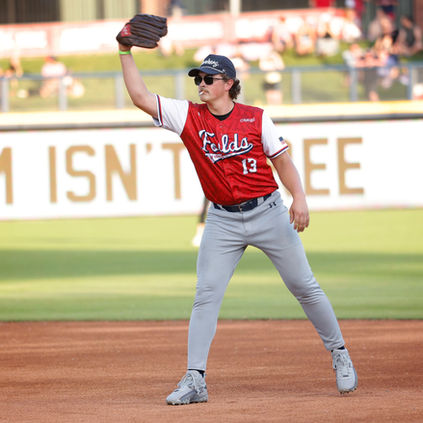 Zach Top with a cigarette at the Nashville celebrity softball game