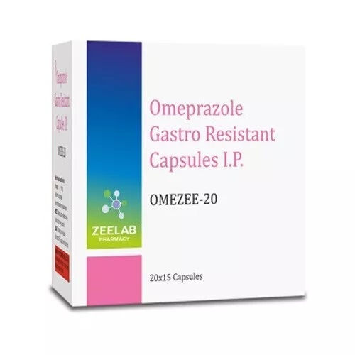 Omezee 20 Capsule for Hearburn, Acid Reflux & Peptic Ulcer (Pack of 300 Capsules
