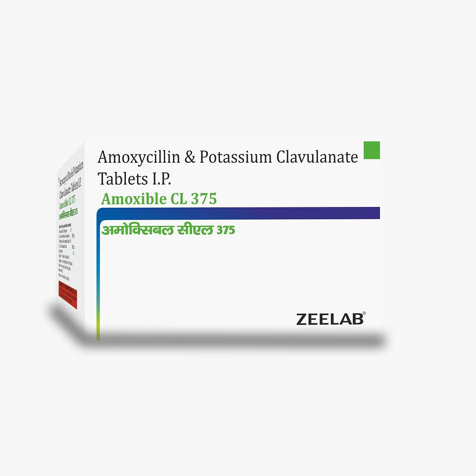 Amoxible CL 375 Antibiotic Tablet (Pack of 100 Tablets)