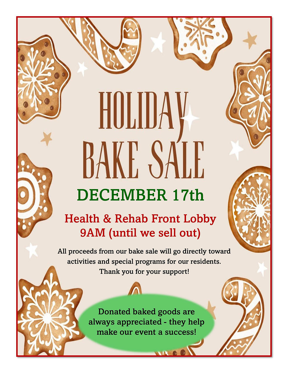 Holiday Bake Sale