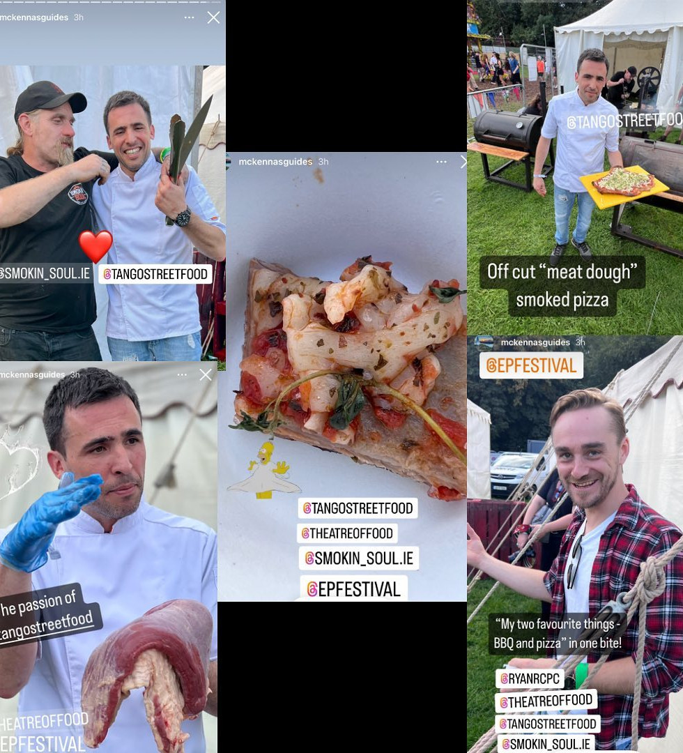 screencaptures from social media featuring people that shared photos from the day