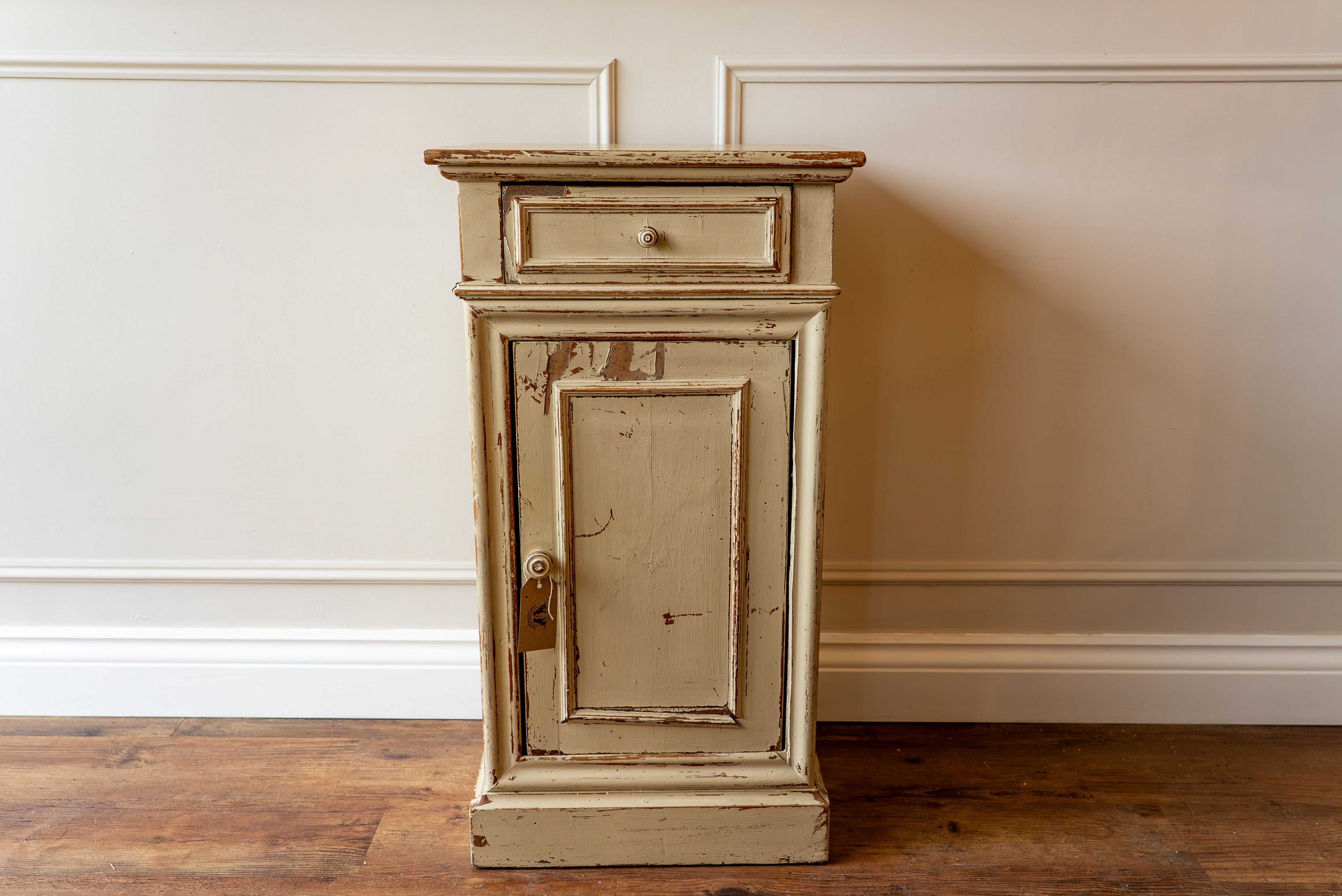 Vintage French Distressed Bedside Cabinet/Pot Cupboard