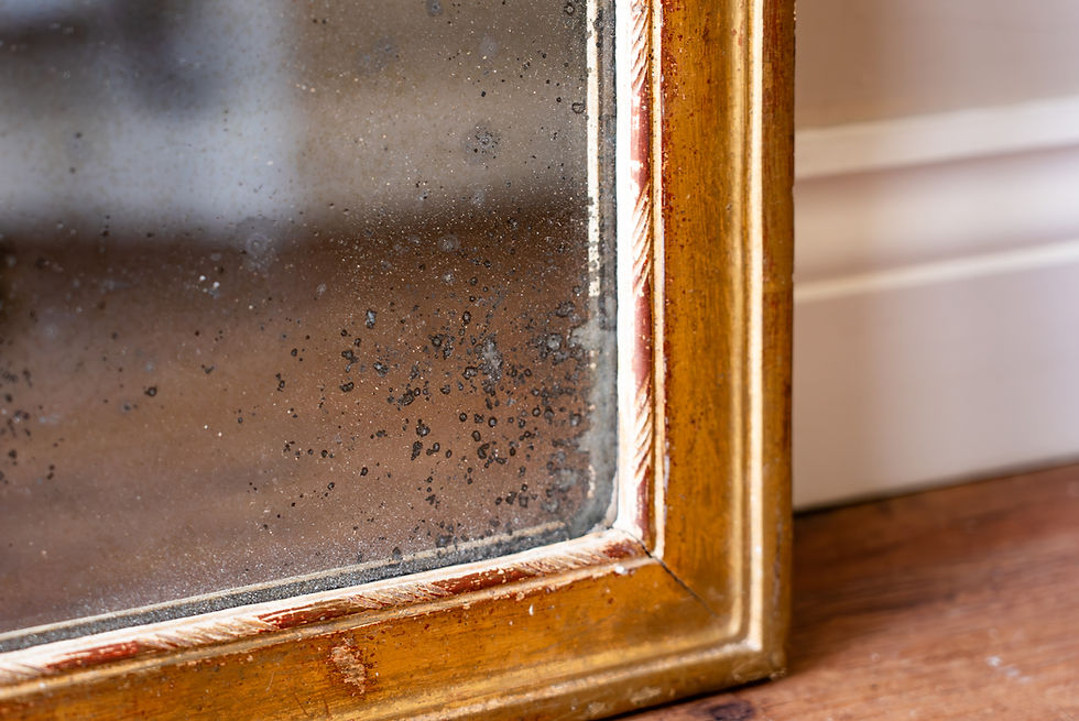 Thumbnail: Antique Gilt Distressed Mirror