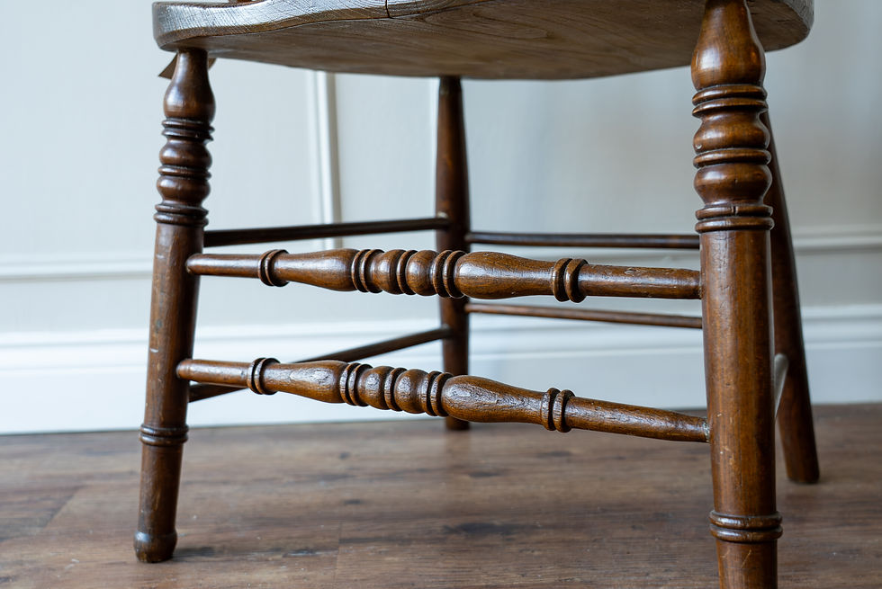 Thumbnail: Antique Windsor Smokers Bow Chair