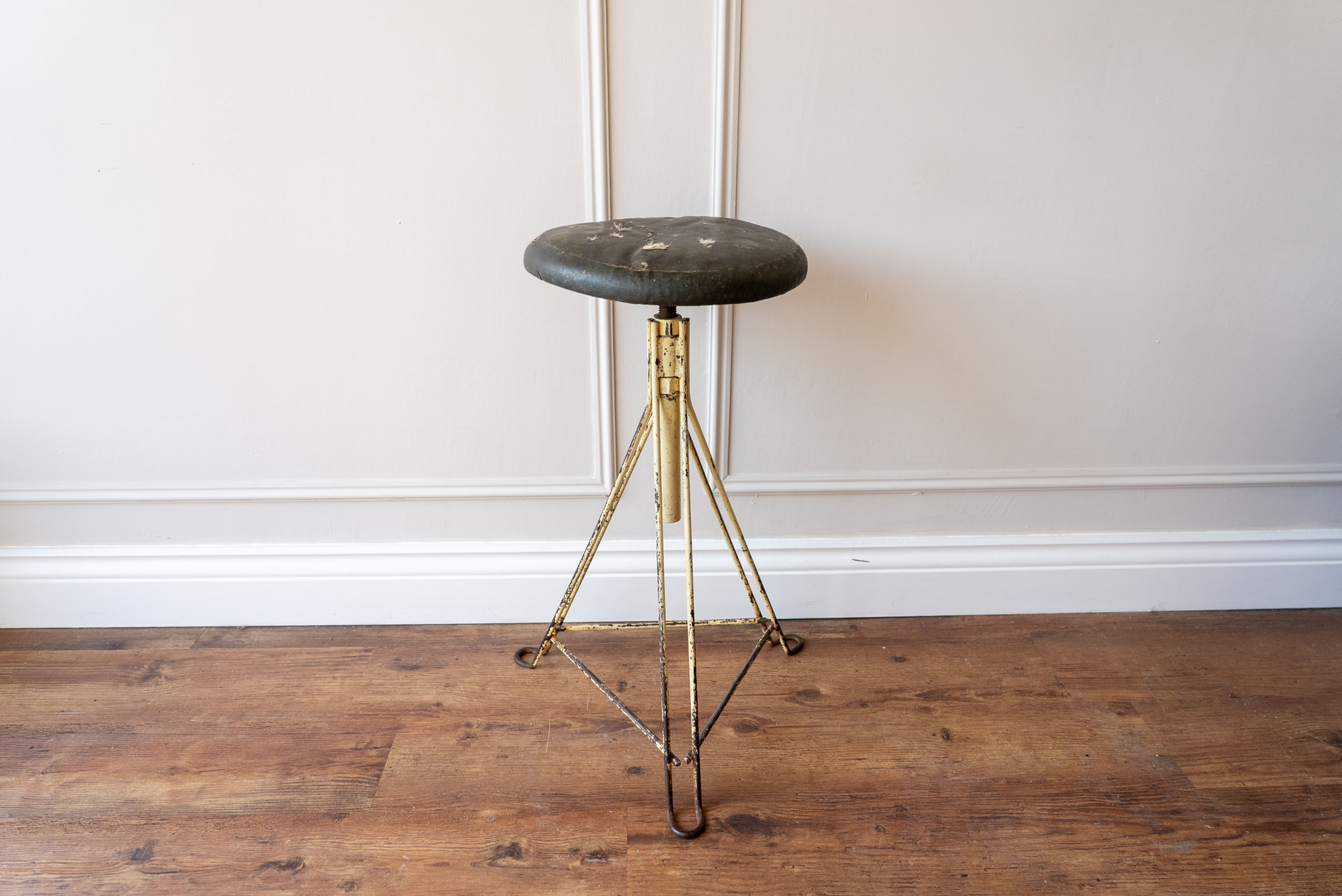 Vintage Wire Frame Adjustable Stool