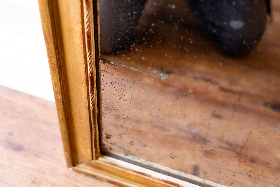 Thumbnail: Antique Gilt Distressed Mirror