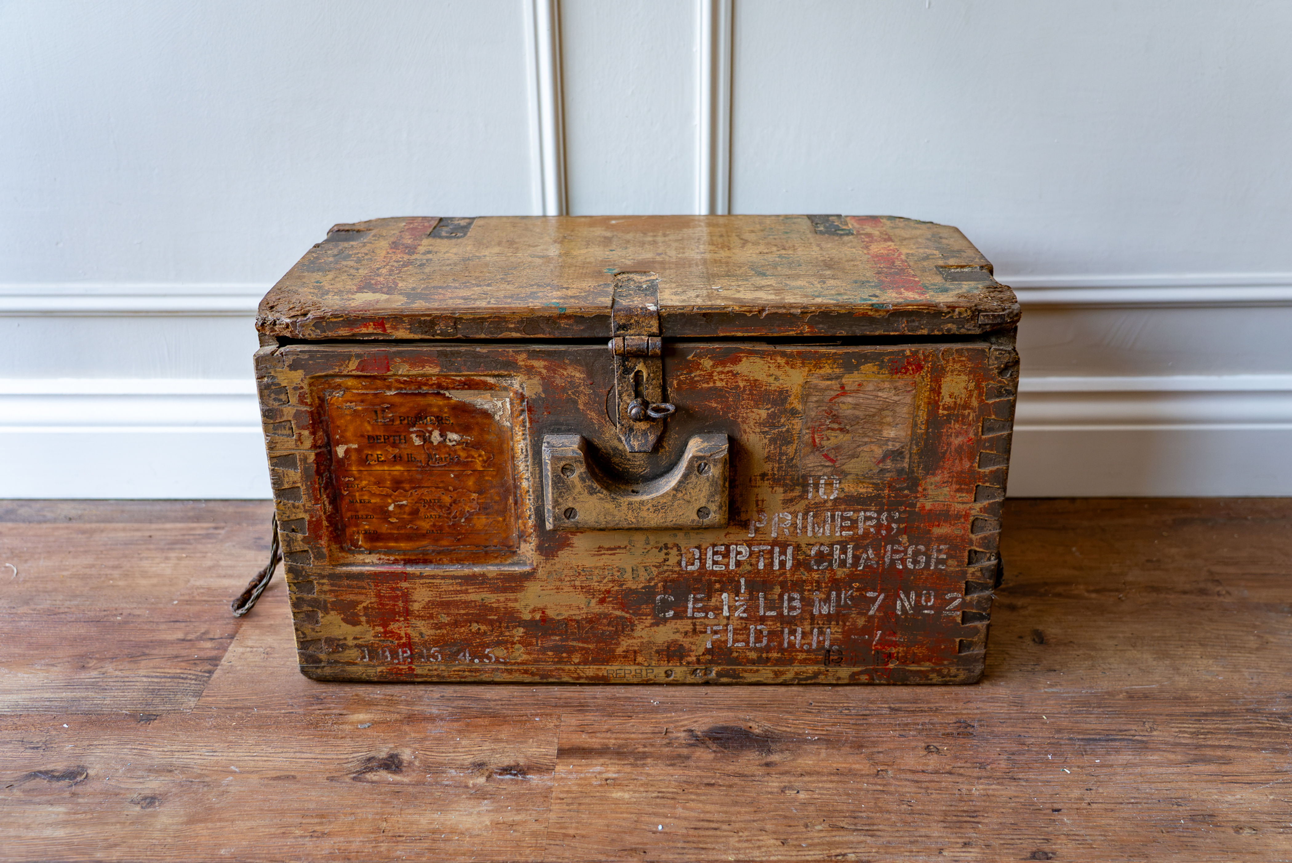 WW2 Millitary Primers Depth Charge Box