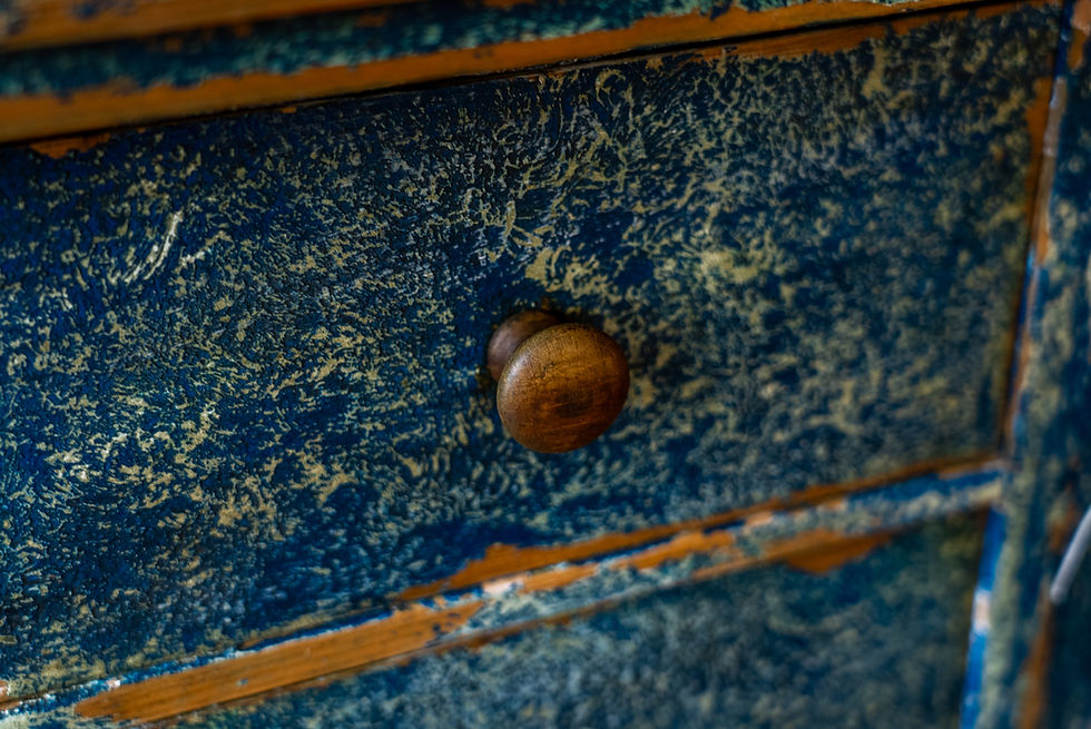 Thumbnail: Antique Pine Painted Distressed Cabinet