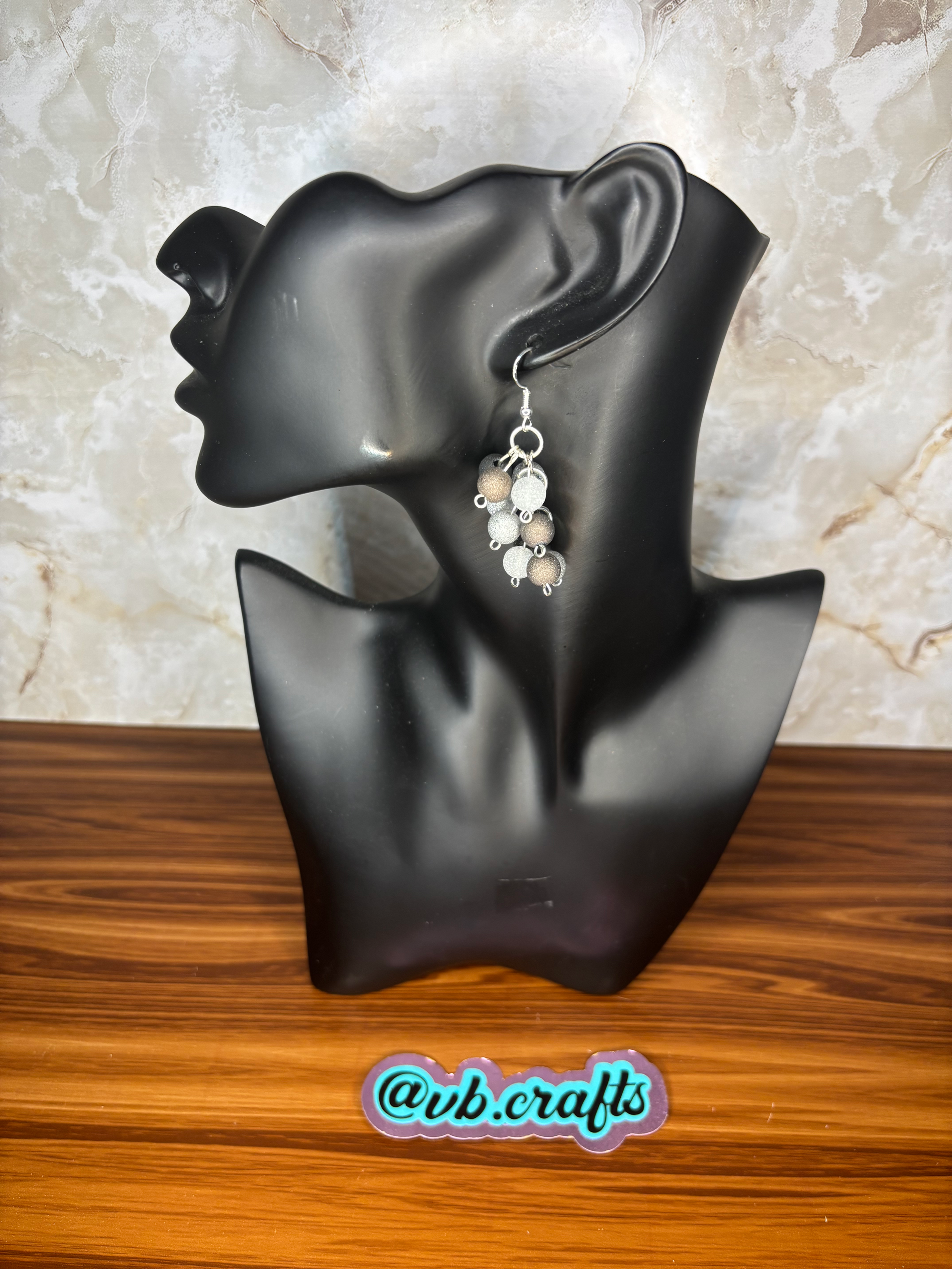 Stormy Night Cluster Earrings