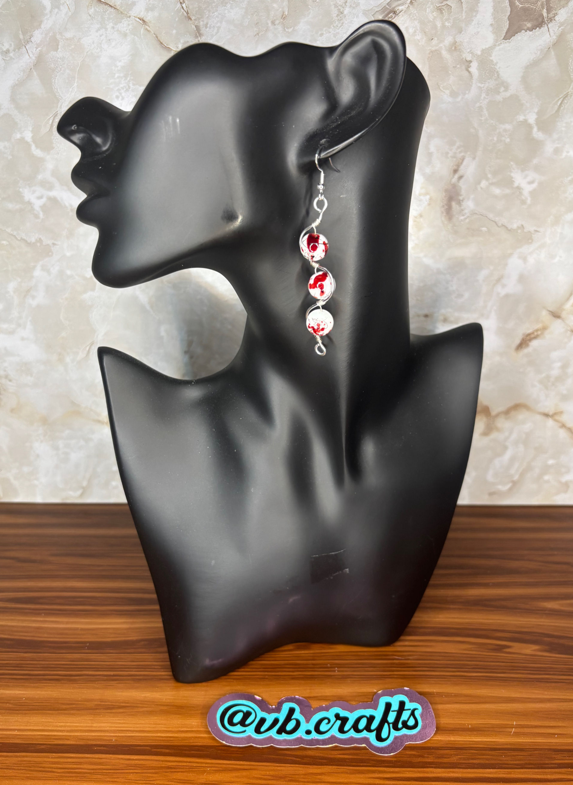 Bloody Moon Swirl Earrings