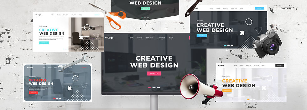 web-pages-flying-around-web-designers-desk-computer-display-featuring-agency-web-page-pres