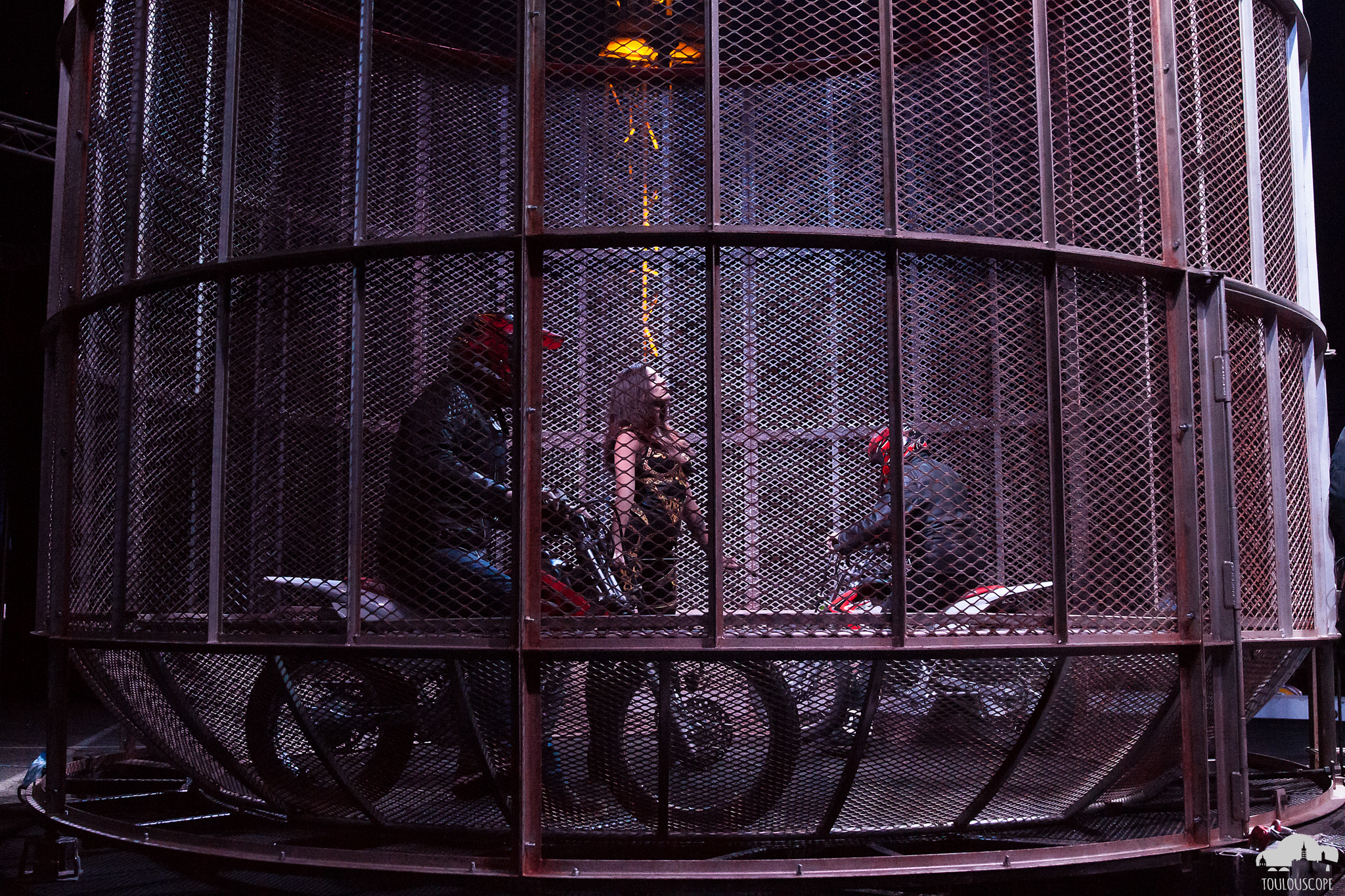 Motorcycle Cage of Death Show