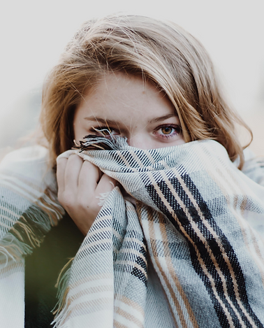 Woman Wearing a Scarf