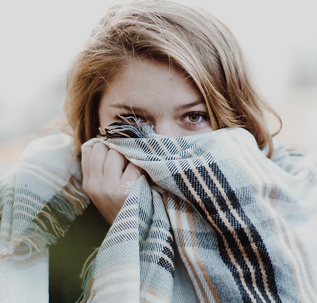 Woman Wearing a Scarf