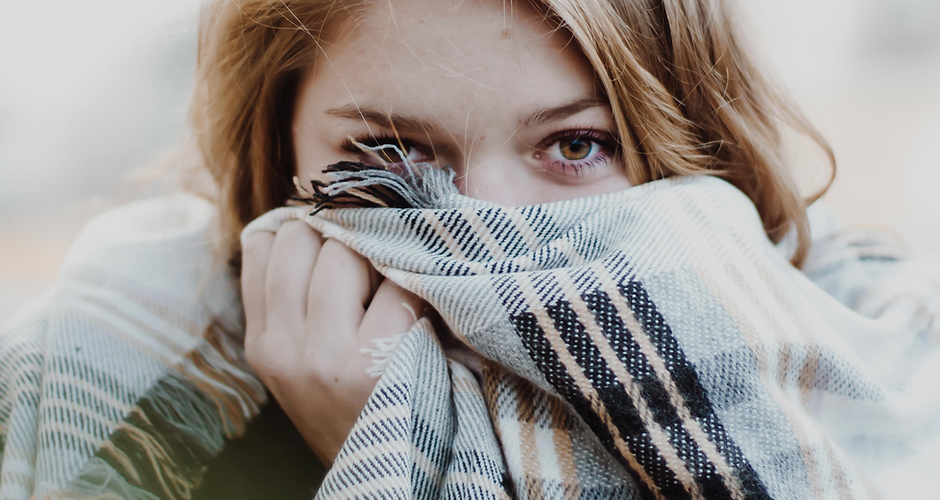 Woman Wearing a Scarf